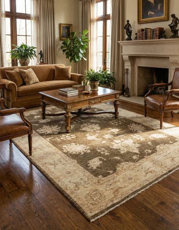 5' 8 x 8' 2 Hand Knotted Peshawar Ziegler Oriental Rug