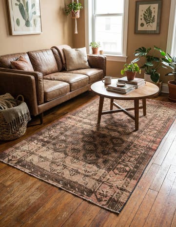 3' 7 x 6' 3 Hand Knotted Ultra Vintage Persian Wool Rug