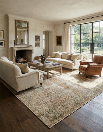 9' 7 x 10' 7 Hand Knotted Ultra Vintage Persian Wool Rug