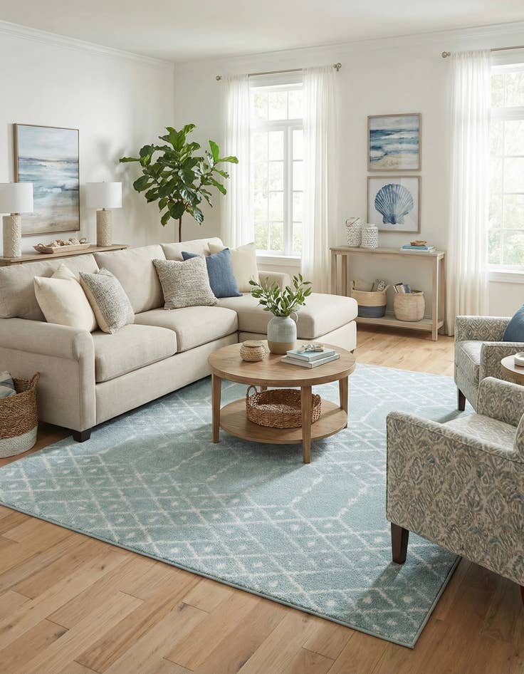 Detail image of 7' 10 x 7' 10 Paxon Trellis Square Rug