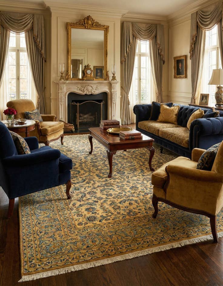 Detail image of  9' 11 x 13' 1  Hand Knotted Tabriz Persian Wool Rug