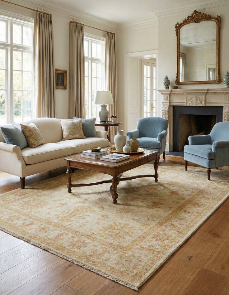 Detail image of  4' 11 x 6' 6 Kaizar Wool Rug