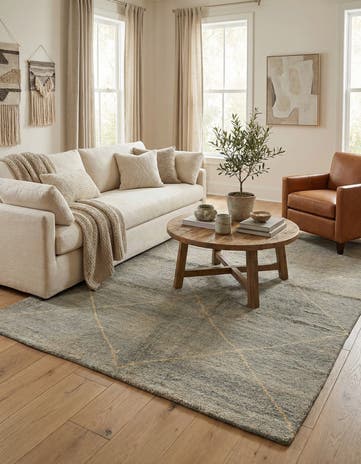 4' 8 x 6' 6 Hand Knotted Moroccan Wool Rug
