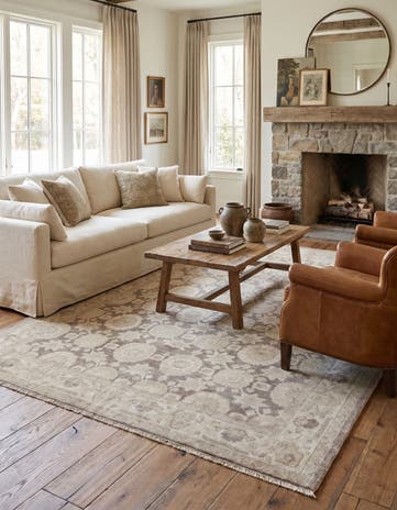 5' 1 x 7' 2 Hand Knotted Peshawar Ziegler Rug