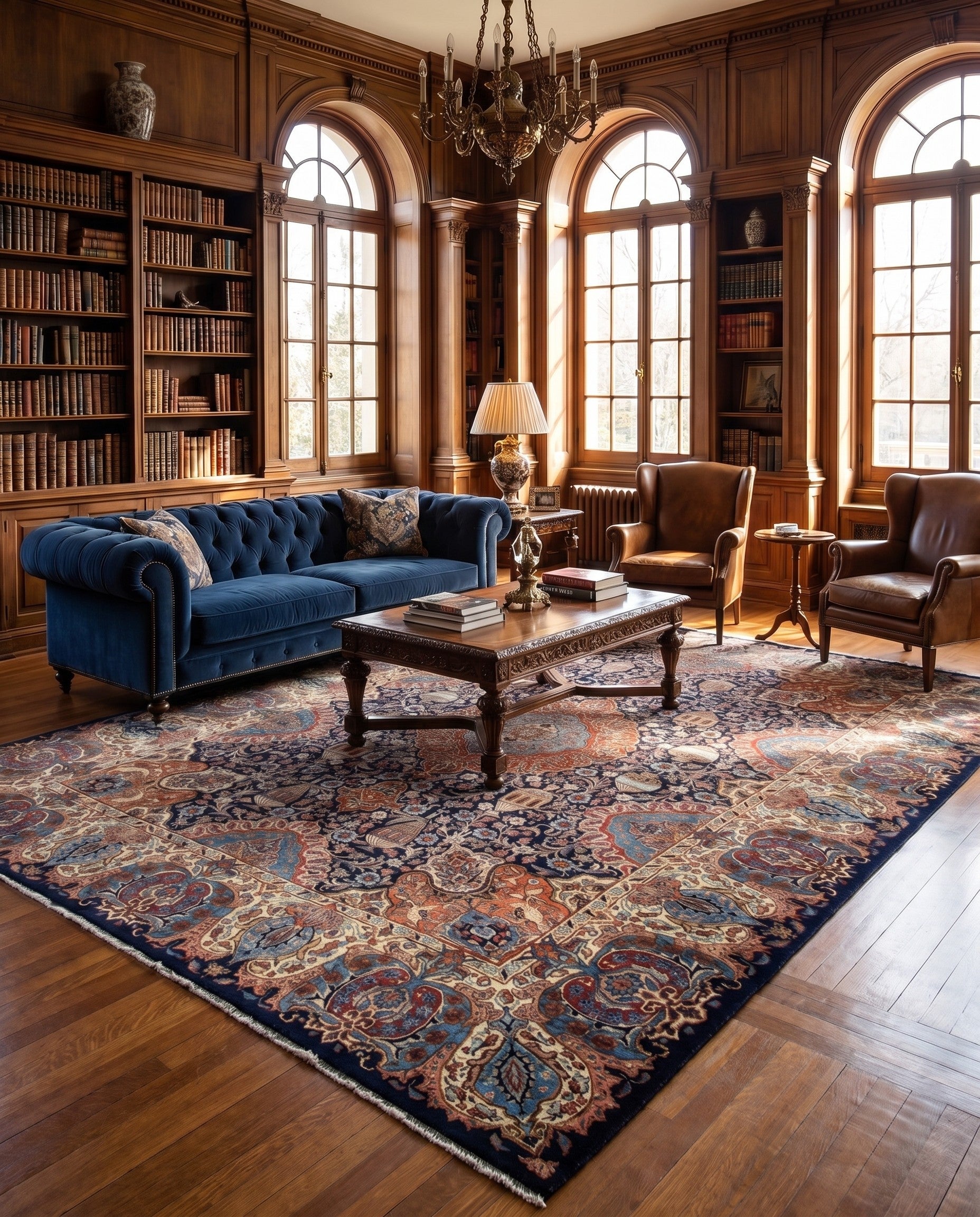 9' 8 x 12' 8 Hand Knotted Kashmar Persian Wool Rug
