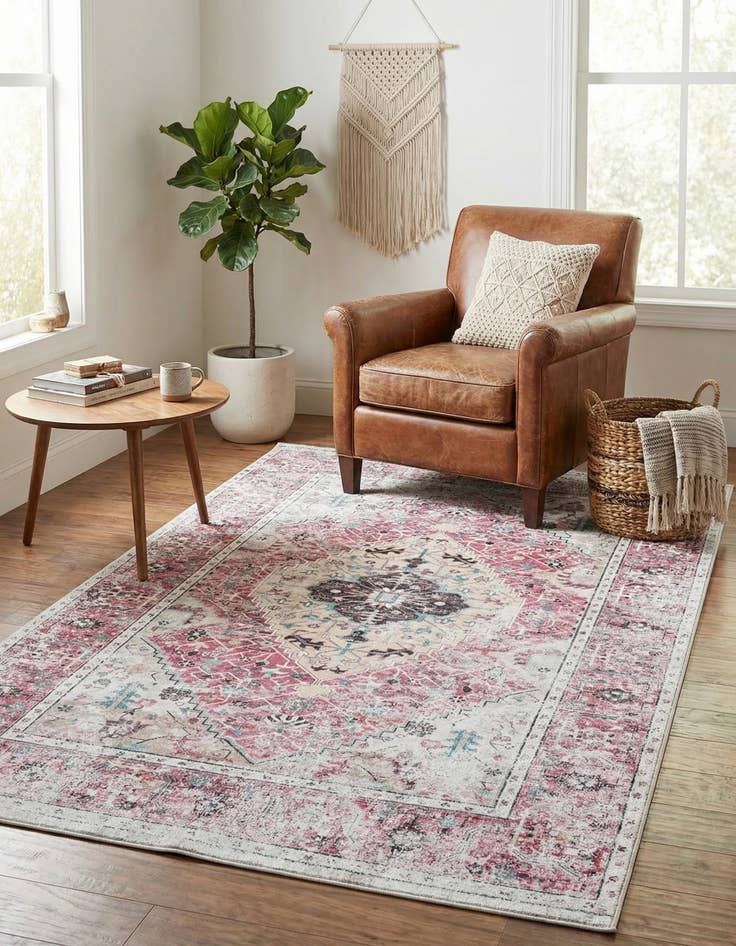 Detail image of 5' x 8'  Washable Yara Rug