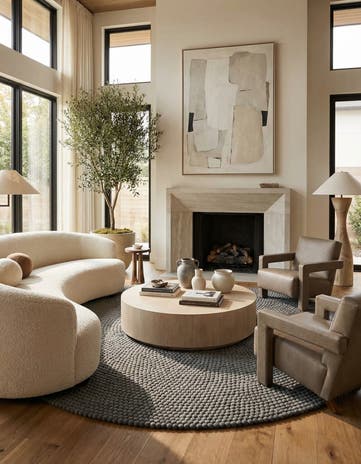 10' x 10' Felt Ball Wool Round Rug