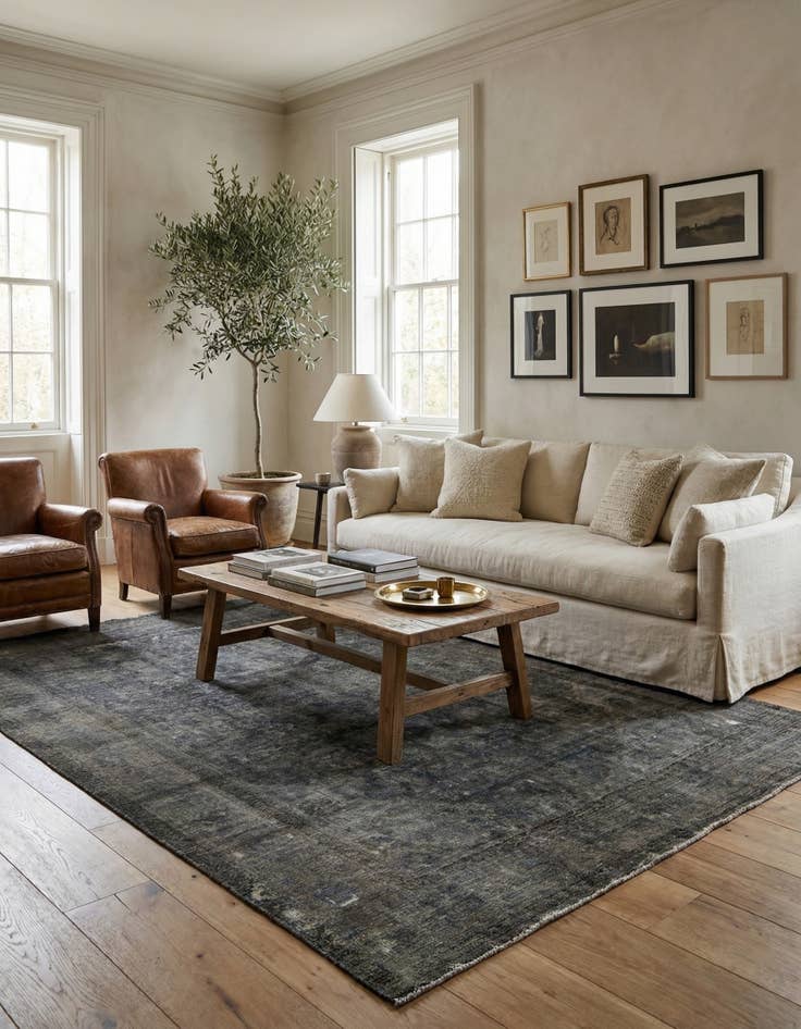 Detail image of 6' 4 x 9' 10  Hand Knotted Ultra Vintage Persian Wool Rug