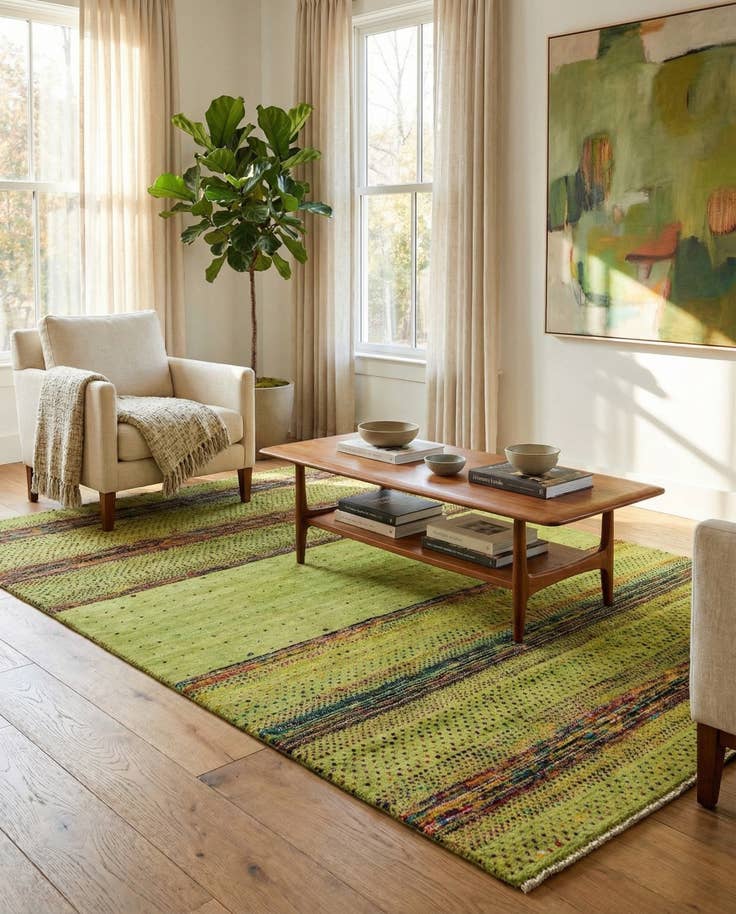Detail image of 5' x 6' 7 Hand Knotted Tibet Wool Rug