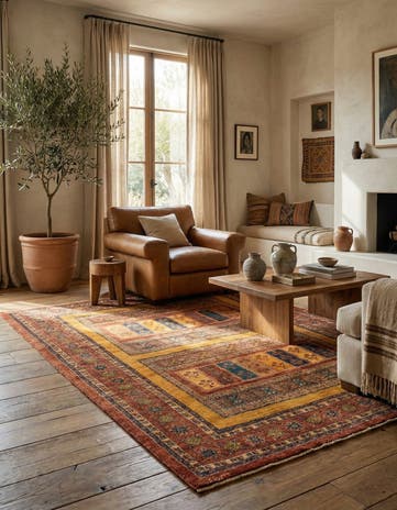 4' 9 x 6' 10 Luribaft Wool Rug