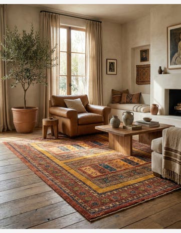 4' 9 x 6' 10 Luribaft Wool Rug