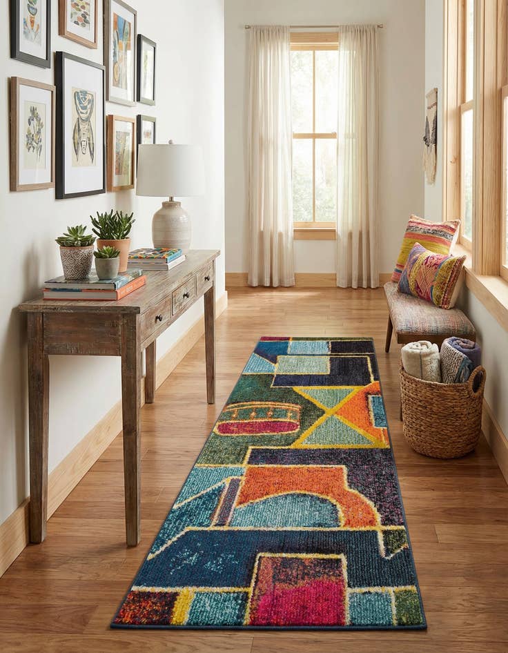 Detail image of 2' x 6'  Washable Haerfest Runner Rug