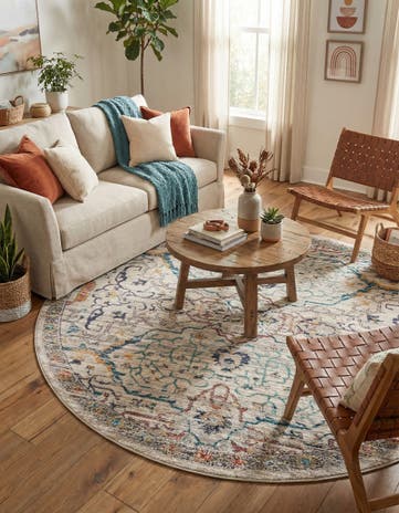 Ivory Lola Round Rug