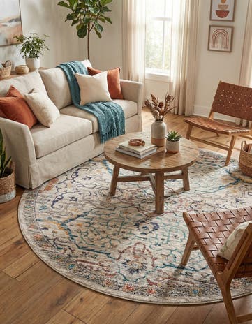 Ivory Lola Round Rug