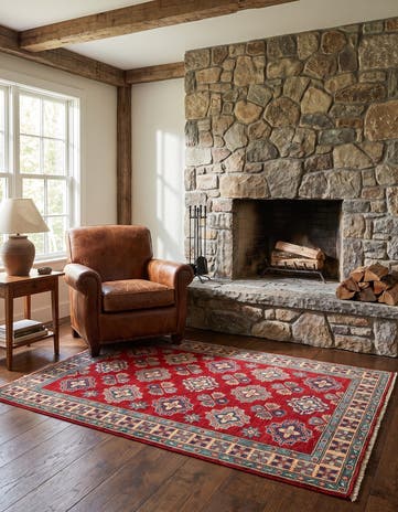 3' 5 x 5' 1 Hand Knotted Kazak Rug