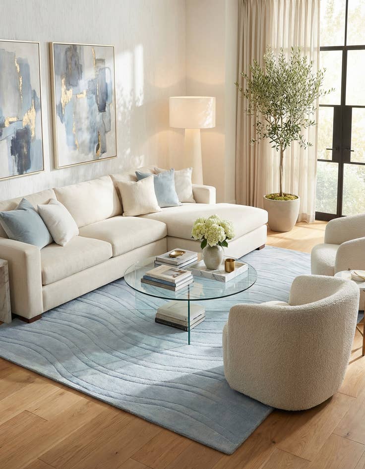 Detail image of 5' 9 x 8' 1  Hand Knotted Darya Wool Rug