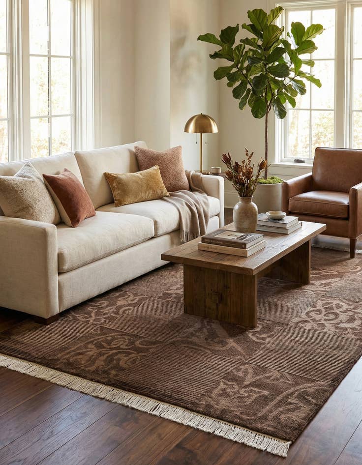 Detail image of 4' 10 x 6' 9  Hand Knotted Darya Wool Rug