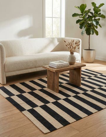 3' 3 x 4' 10 Hand Woven Kilim Modern Wool Rug