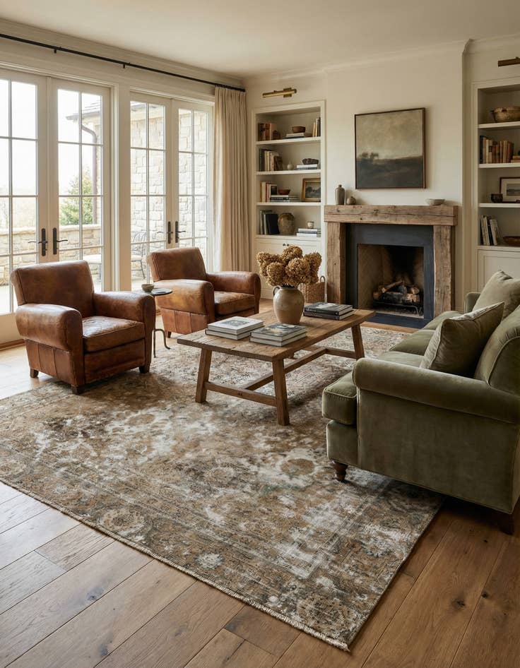 Detail image of 7' 6 x 11' 7  Hand Knotted Ultra Vintage Persian Wool Rug