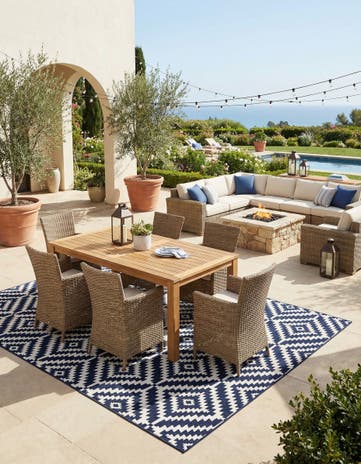 9' x 12' Easy-Clean Sabrina Soto Indoor / Outdoor Rug