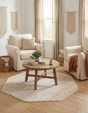 Ivory Gemstone Octagon Rug