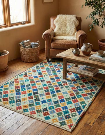 3' 5 x 5' Hand Knotted Balouch Rug