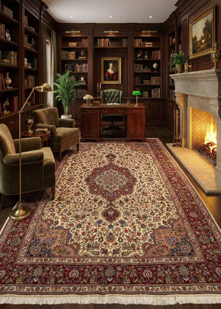 8' 1 x 11' 8 Tabriz Wool Rug