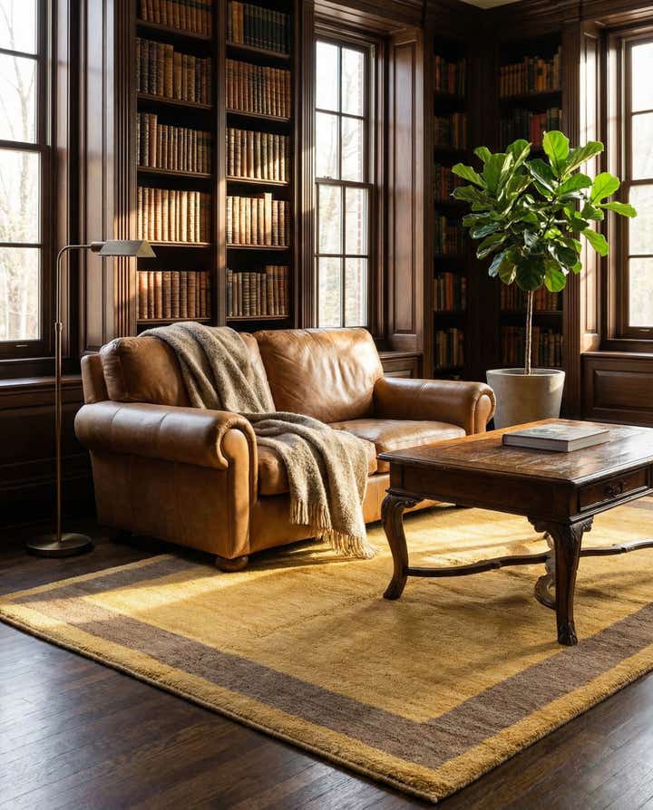 5' 5 x 8' Hand Knotted Gabbeh Wool Rug