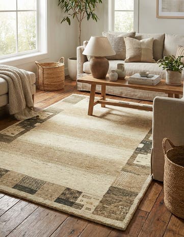4' x 5' 8 Hand Knotted Kashkuli Gabbeh Wool Rug