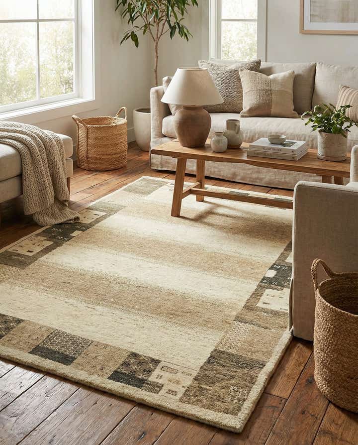 4' x 5' 8 Hand Knotted Kashkuli Gabbeh Wool Rug