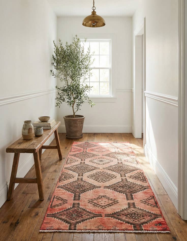 Detail image of 2' 2 x 4' 6  Hand Knotted Ultra Vintage Persian Wool Runner Rug