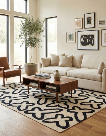 6' x 8' Hand Woven Kilim Modern Wool Rug