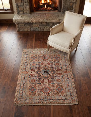 3' 7 x 4' 11 Hand Knotted Mamluk Ziegler Rug