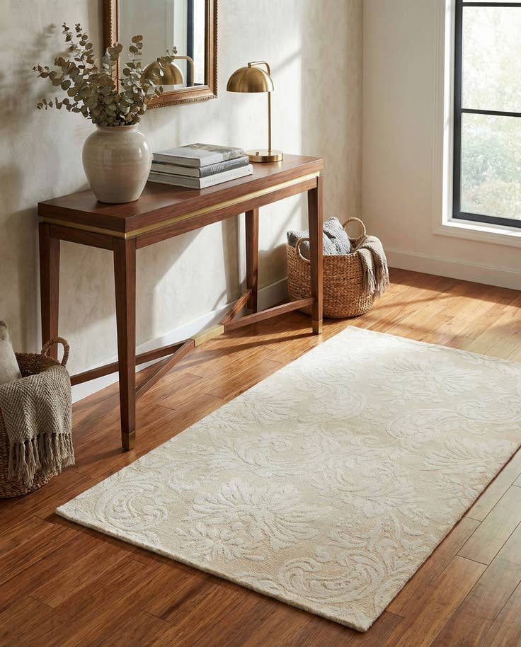 Detail image of 3' 1 x 4' 11 Hand Knotted Darya Wool Rug