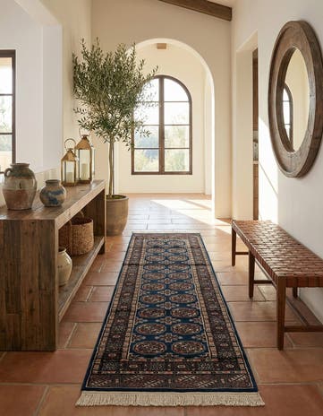 2' 2 x 6' 2 Hand Knotted Bokhara Oriental Wool Runner Rug