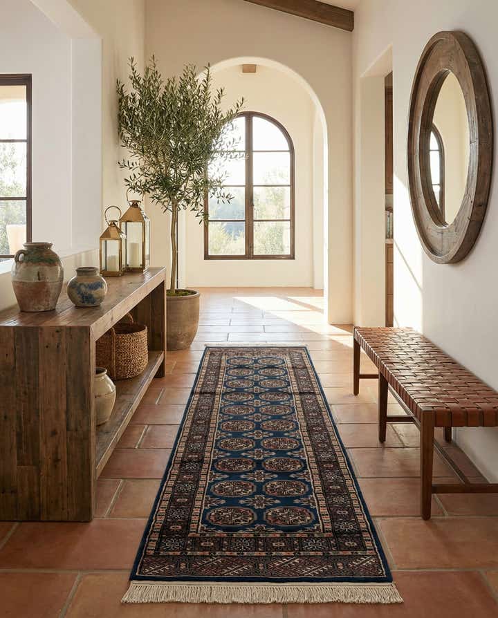 2' 2 x 6' 2 Hand Knotted Bokhara Oriental Wool Runner Rug