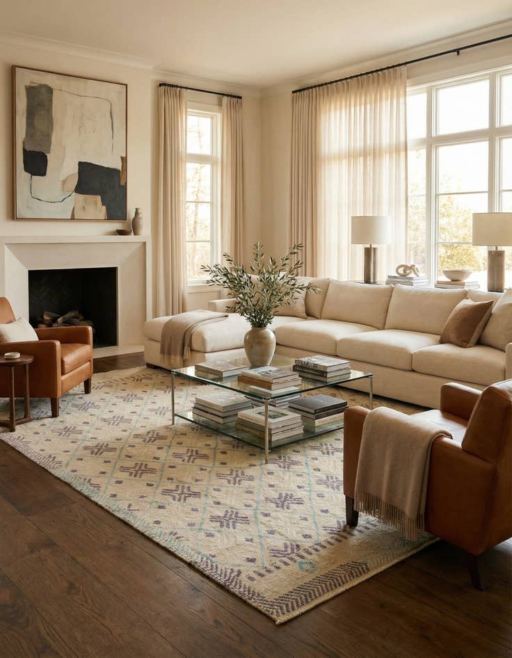 Detail image of 8' 7 x 12' 6  Hand Knotted Darya Wool Rug