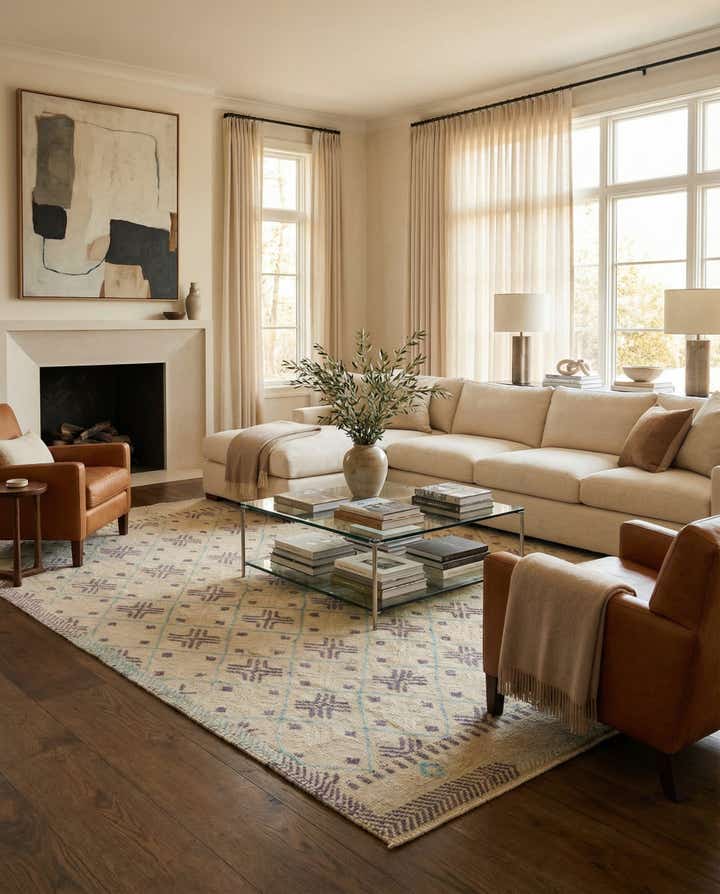 8' 7 x 12' 6 Hand Knotted Darya Wool Rug