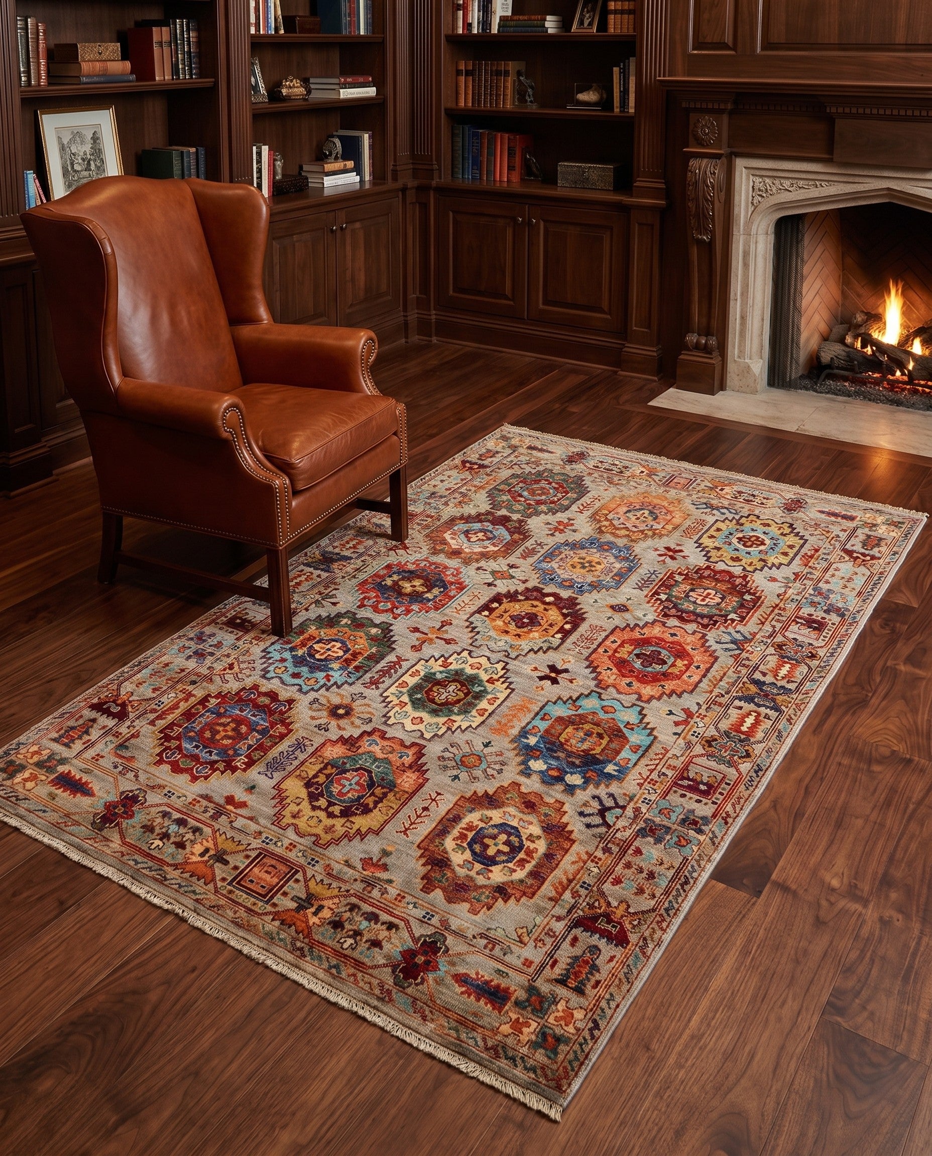 4' x 6' 4 Hand Knotted Ariana Ziegler Rug