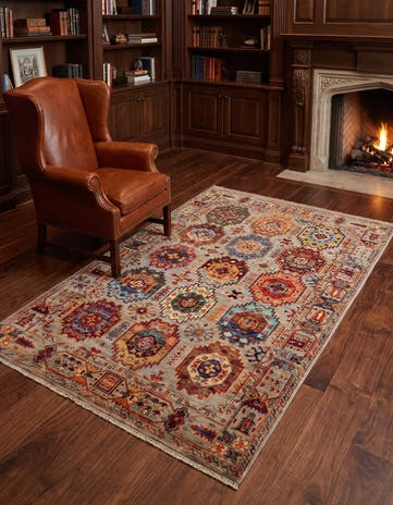 4' x 6' 4 Hand Knotted Ariana Ziegler Rug