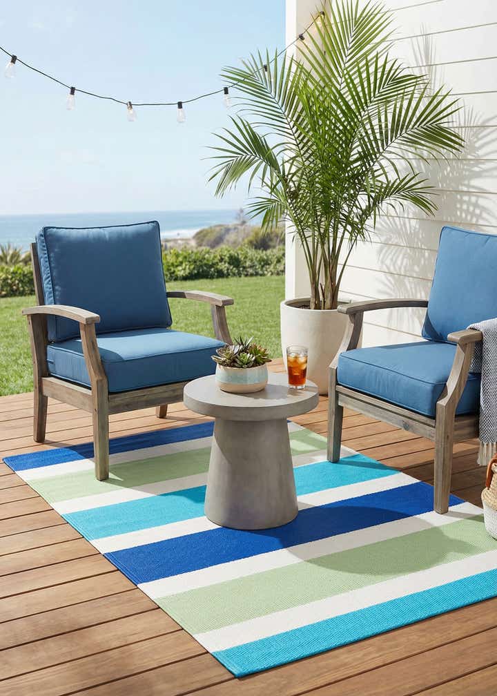 4' x 6' Easy-Clean Vista Breeze Indoor / Outdoor Rug
