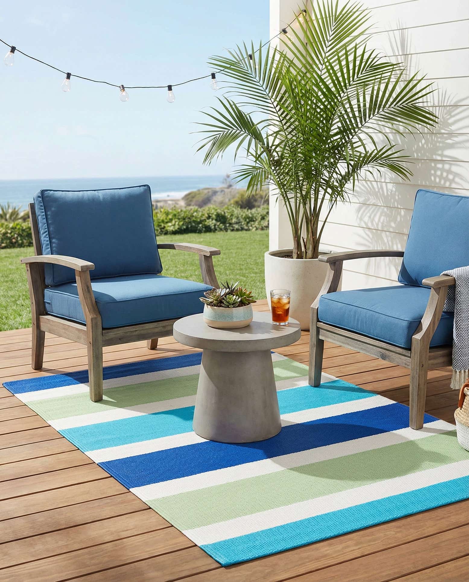 4' x 6' Easy-Clean Vista Breeze Indoor / Outdoor Rug