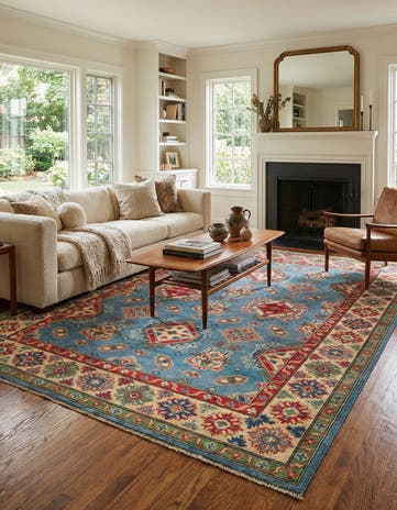 5' 7 x 7' 9 Hand Knotted Kazak Rug