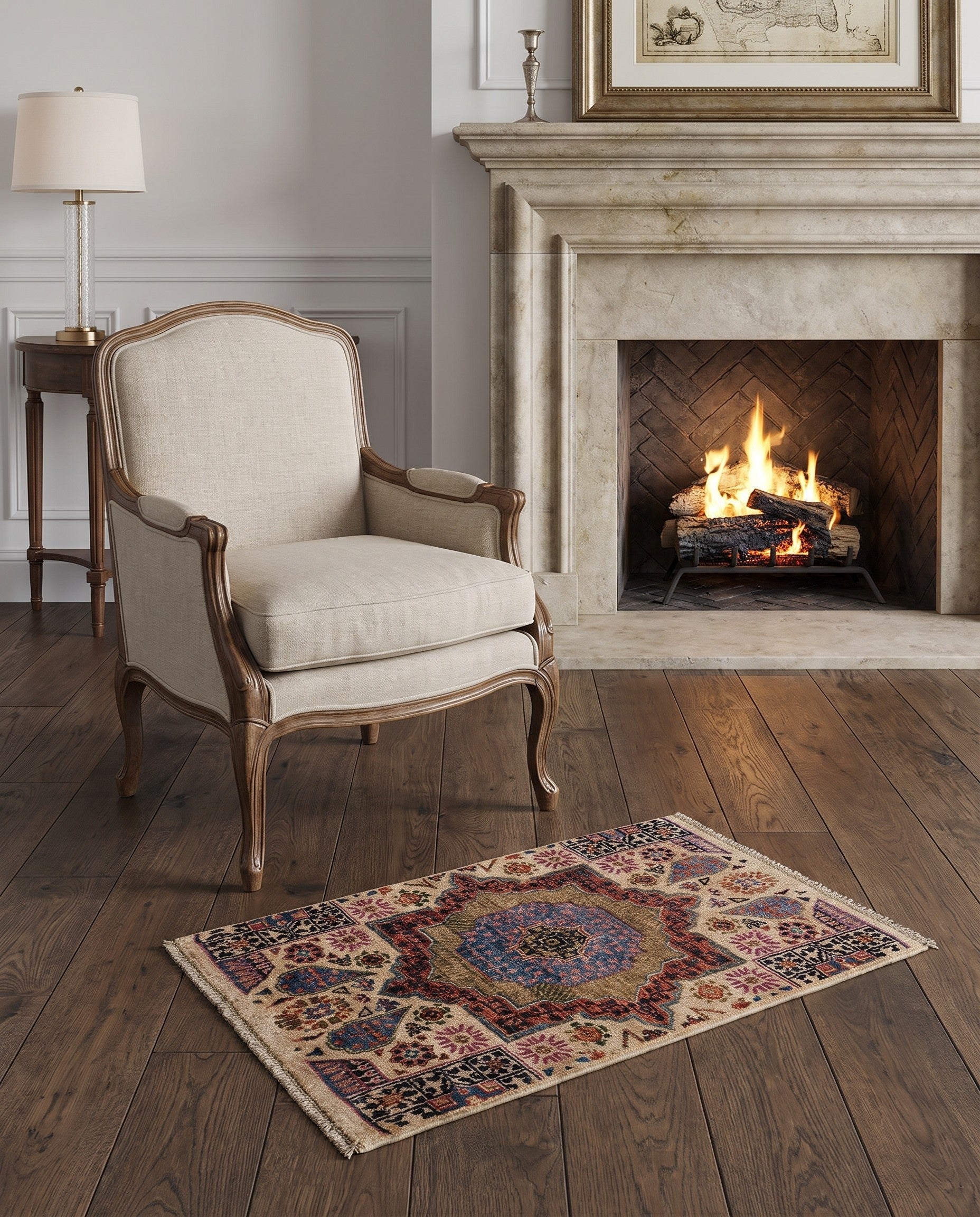 2' x 2' 11 Hand Knotted Mamluk Ziegler Rug