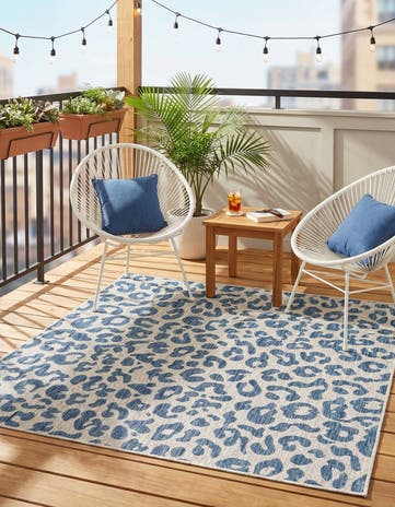 6' x 6' Easy-Clean Safari Indoor / Outdoor Square Rug