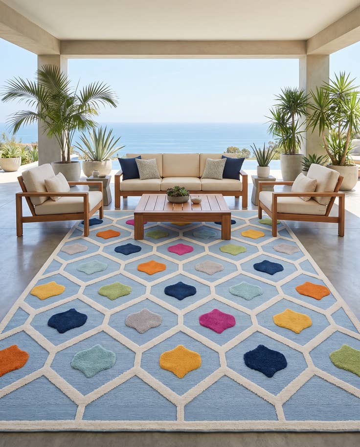 Detail image of 7' 10 x 10' Easy-Clean Aruba Indoor / Outdoor Rug
