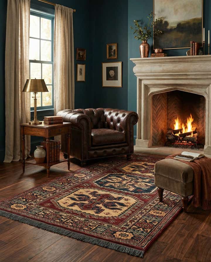 4' 1 x 6' 8 Hand Knotted Kazak Wool Rug