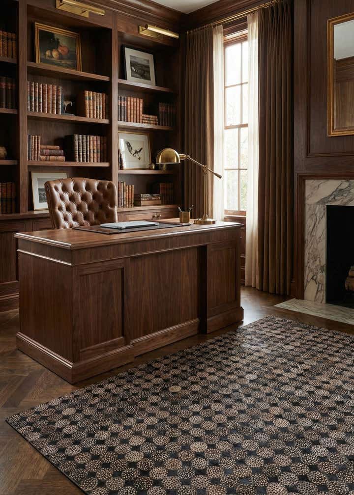 4' 8 x 6' 8 Cowhide Rug