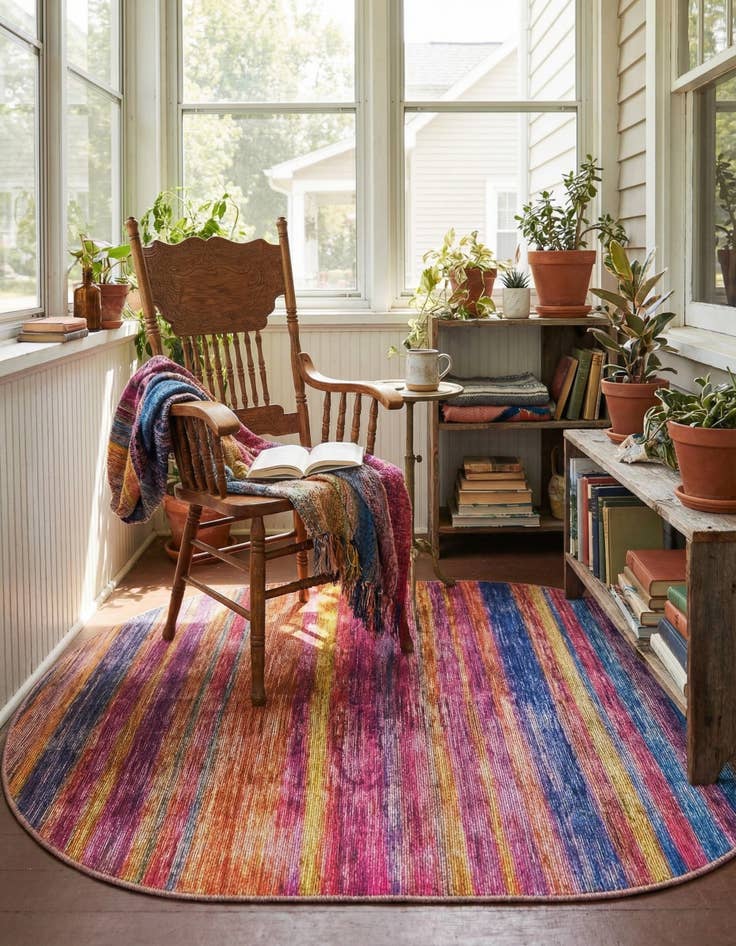 Detail image of  3' 6 x 5' 6 Asha Oval Rug