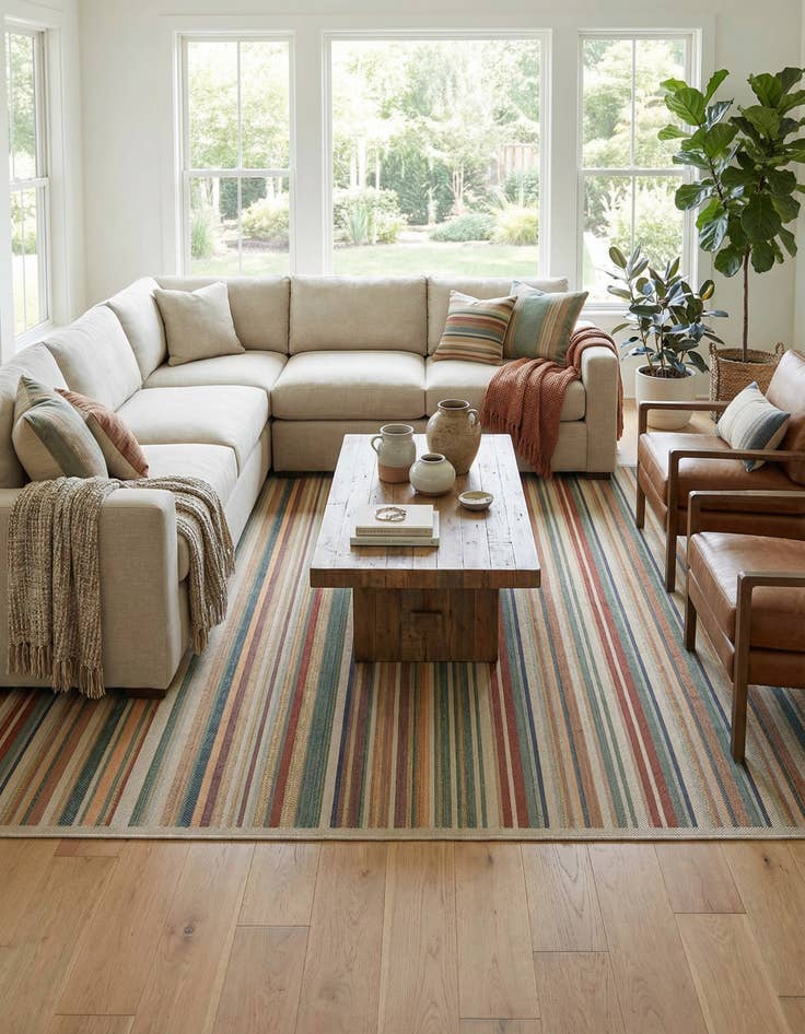 Detail image of 10' x 14'  Washable Baja Indoor / Outdoor Rug